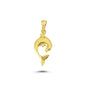 14K Gold Dolphin Animal Charm Necklace