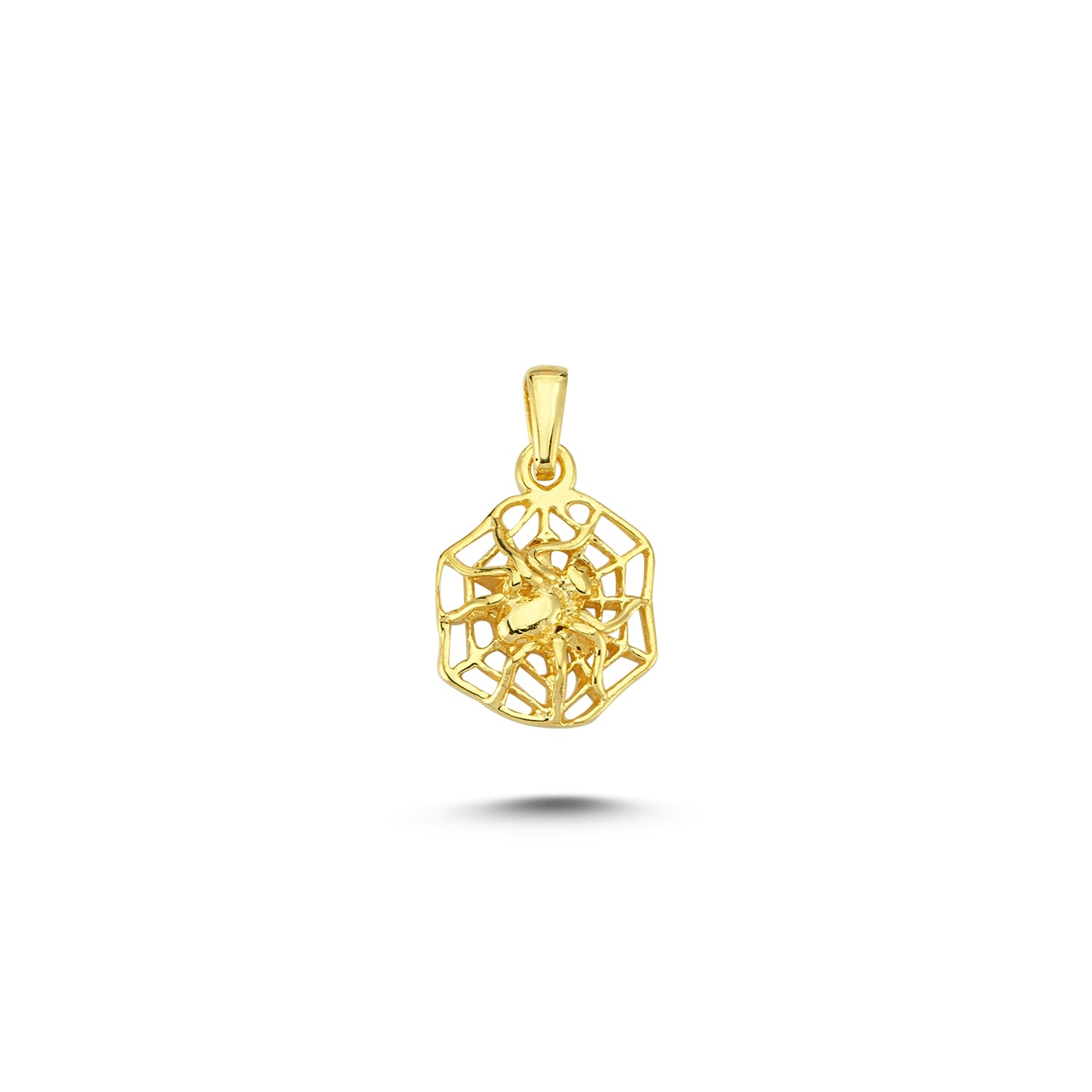 14K Gold Spider Animal Charm Necklace