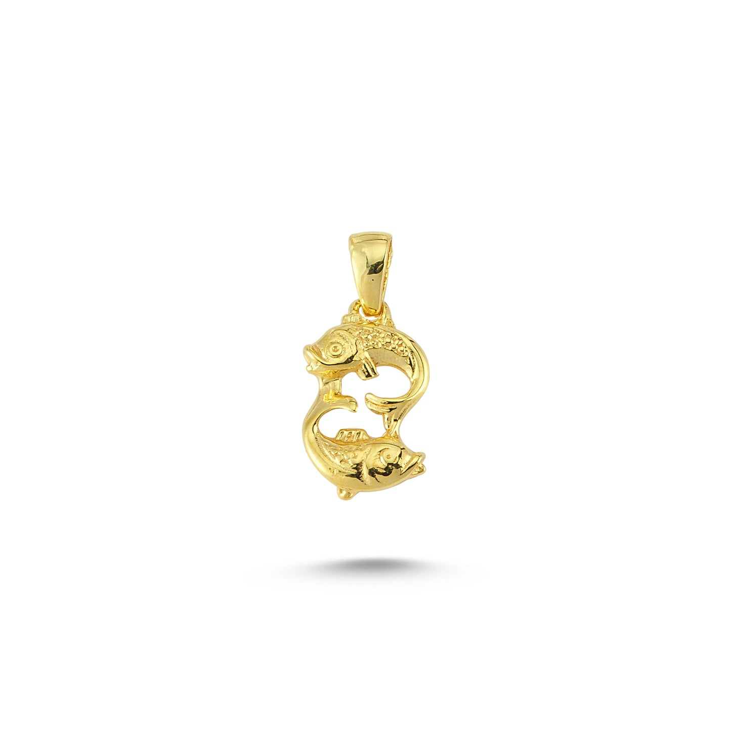 14K Gold Pisces Horoscope Charm Necklace