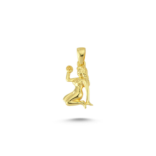 14K Gold Virgo Horoscope Charm Necklace