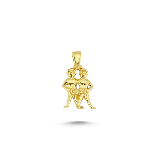 14K Gold Gemini Horoscope Charm Necklace