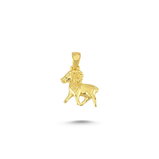 14K Gold Aries Horoscope Charm Necklace