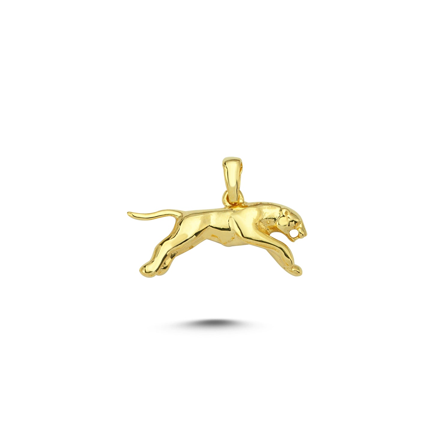 14K Gold Panther Animal Charm Necklace