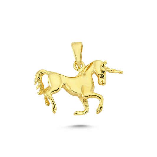 14K Gold Unicorn Animal Charm Necklace