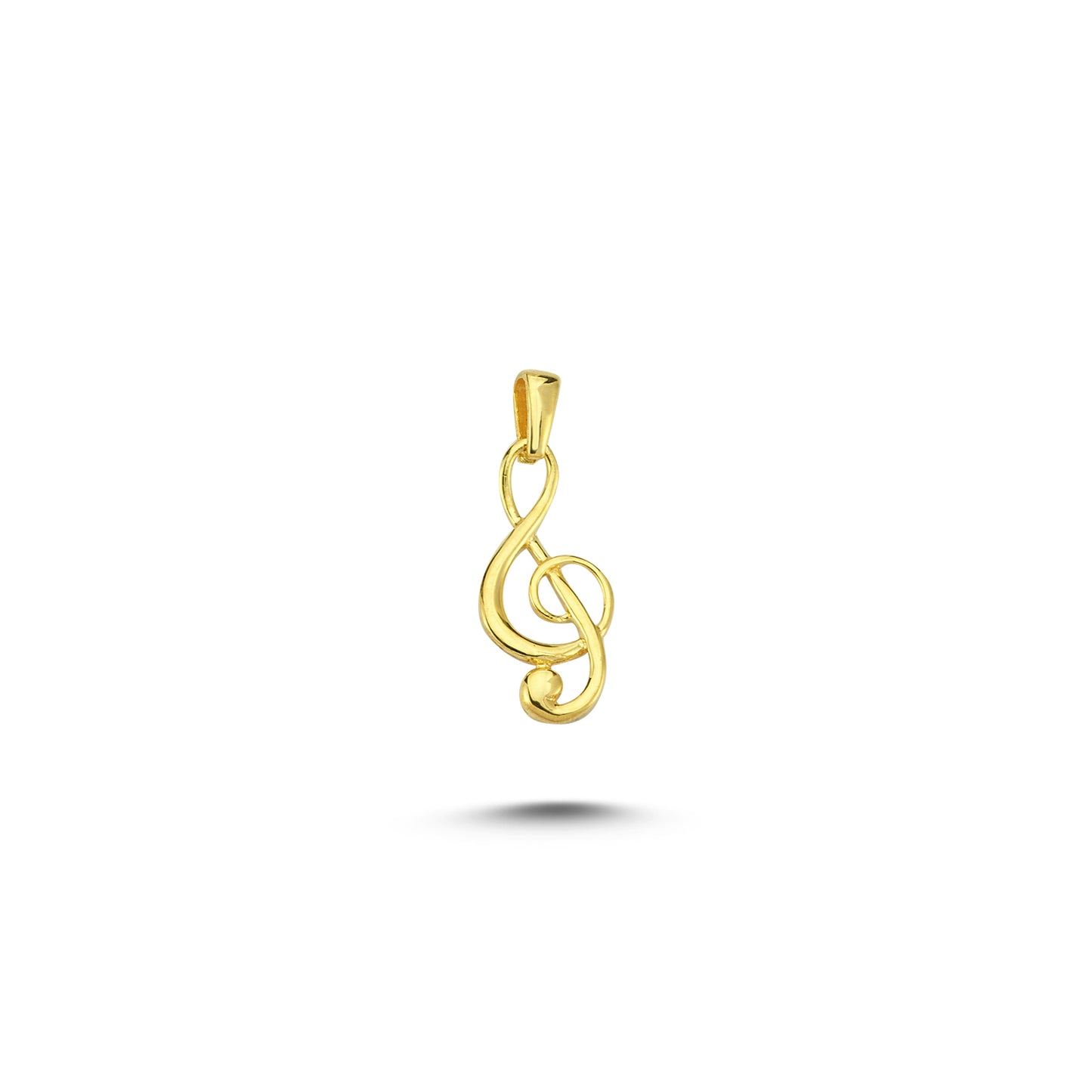 14K Gold Treble Clef Charm Necklace