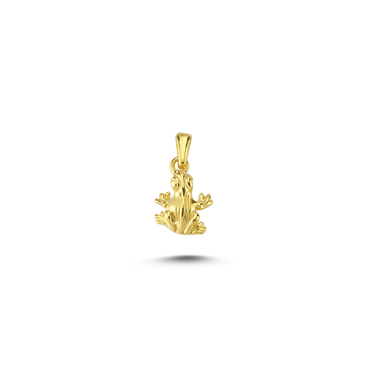 14K Gold Frog Animal Charm Necklace