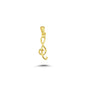 14K Gold Treble Clef Charm Necklace