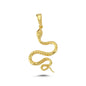 14K Gold Snake Animal Charm Necklace