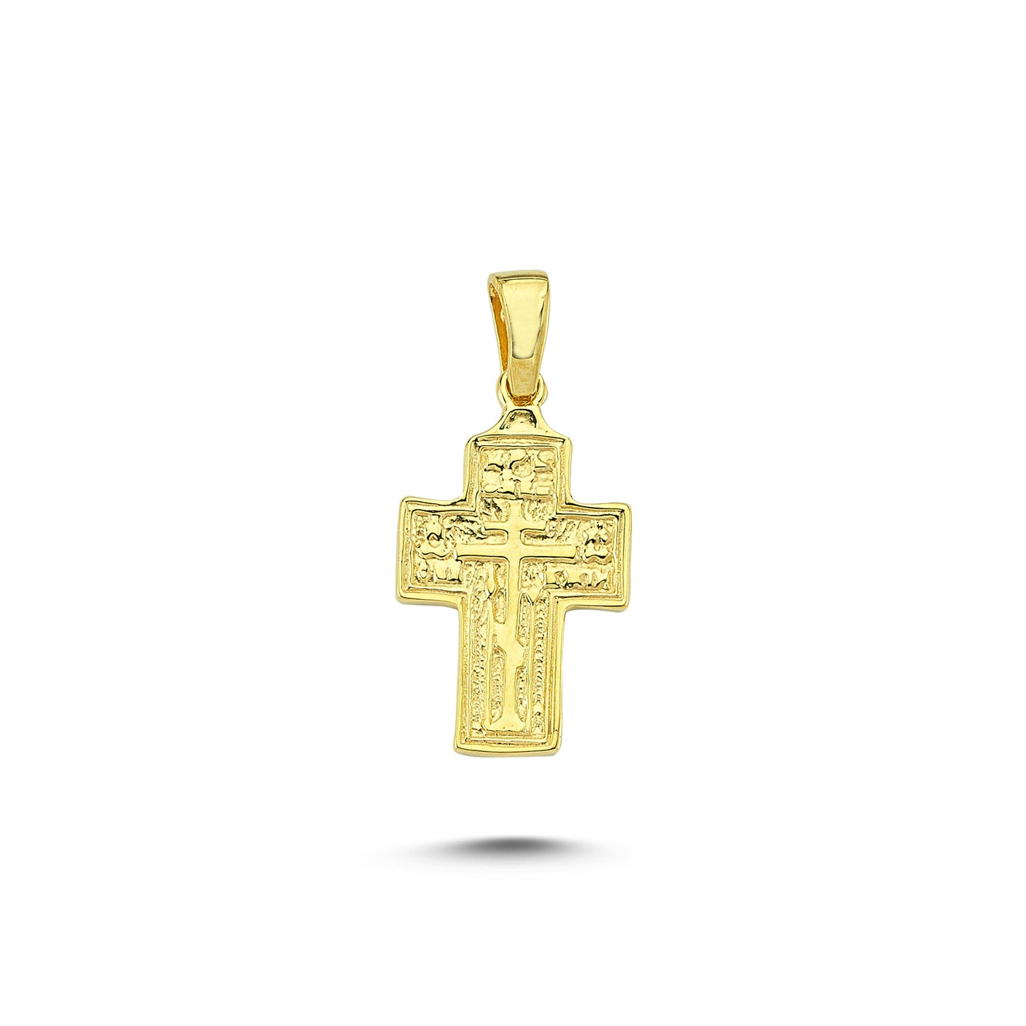 14K Gold Cross Charm Necklace