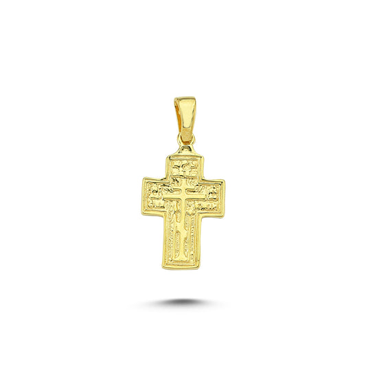 14K Gold Cross Charm Necklace