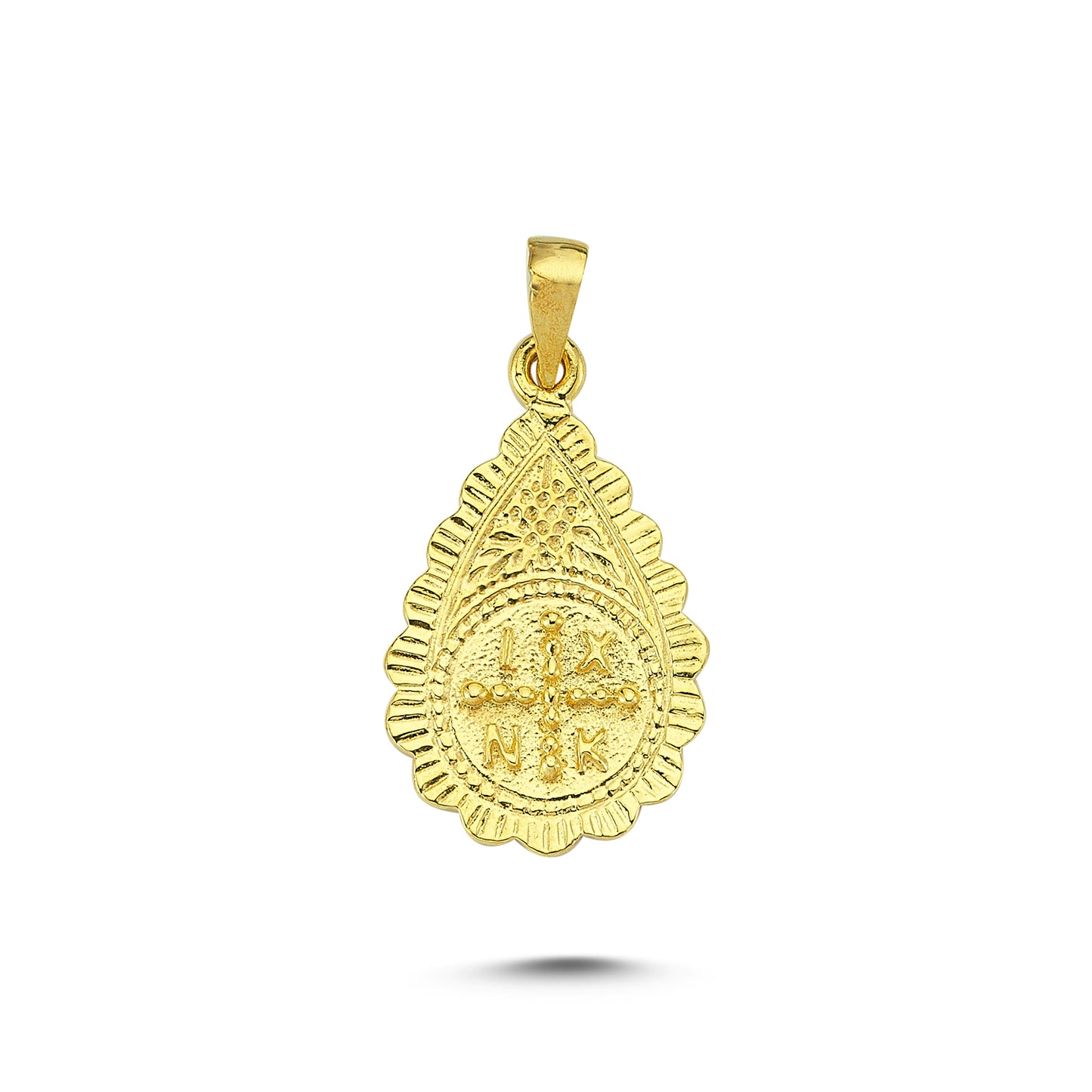 14K Gold Cross Charm Necklace