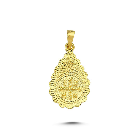 14K Gold Cross Charm Necklace