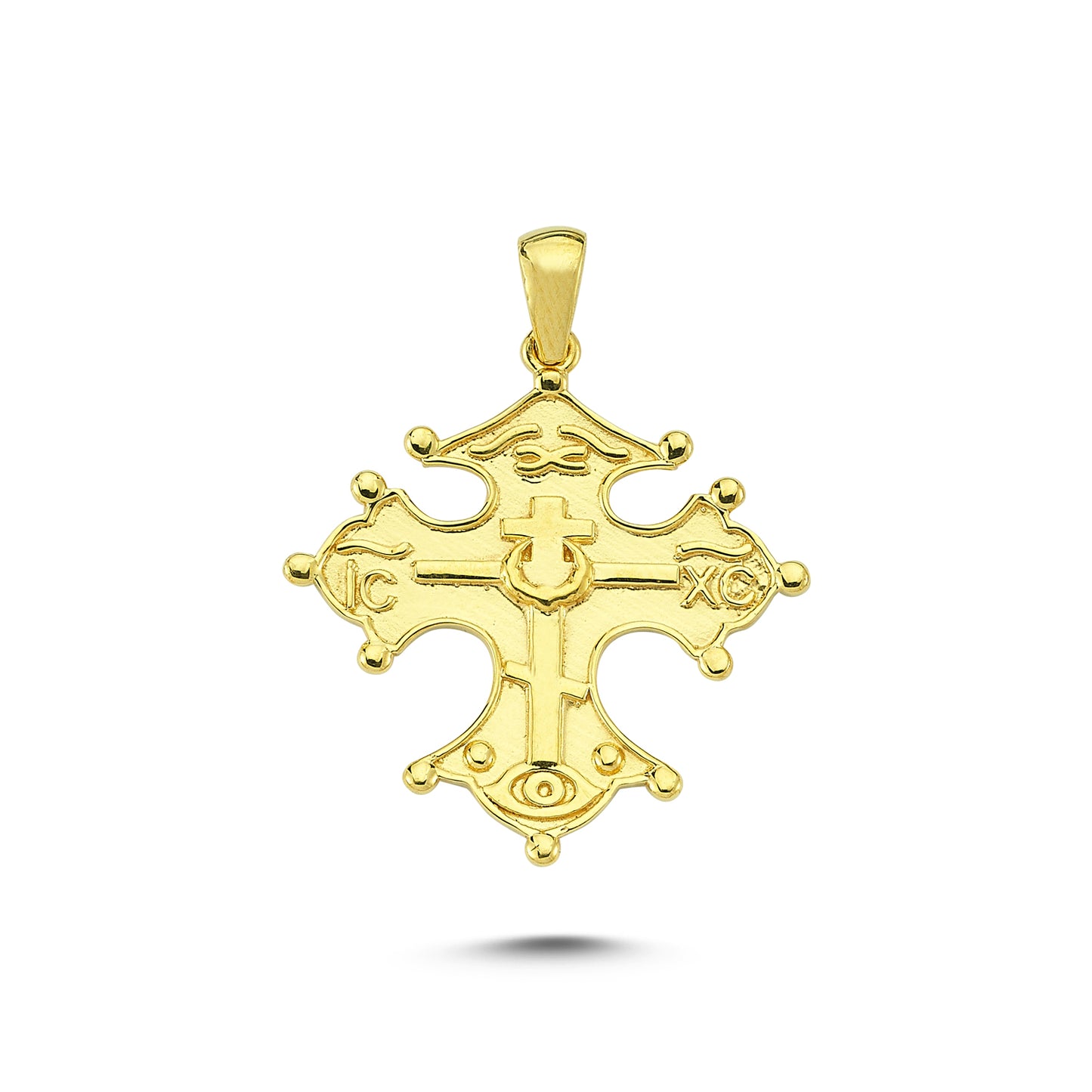 14K Gold Cross Charm Necklace