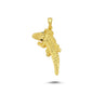 14K Gold Crocodile Animal Charm Necklace