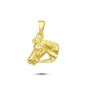 14K Gold Horse Head Animal Charm Necklace