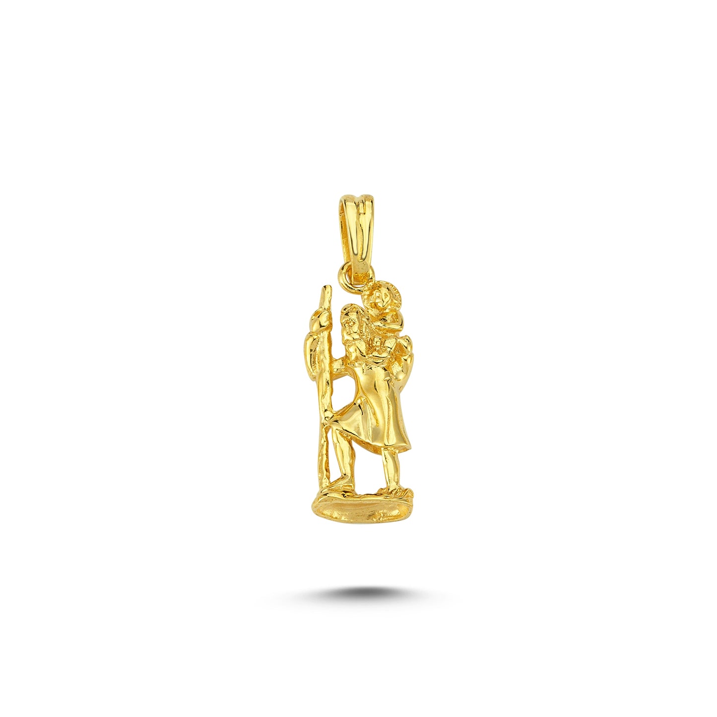 14K Gold Saints Charm Necklace