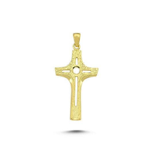 14K Gold Christ Charm Necklace