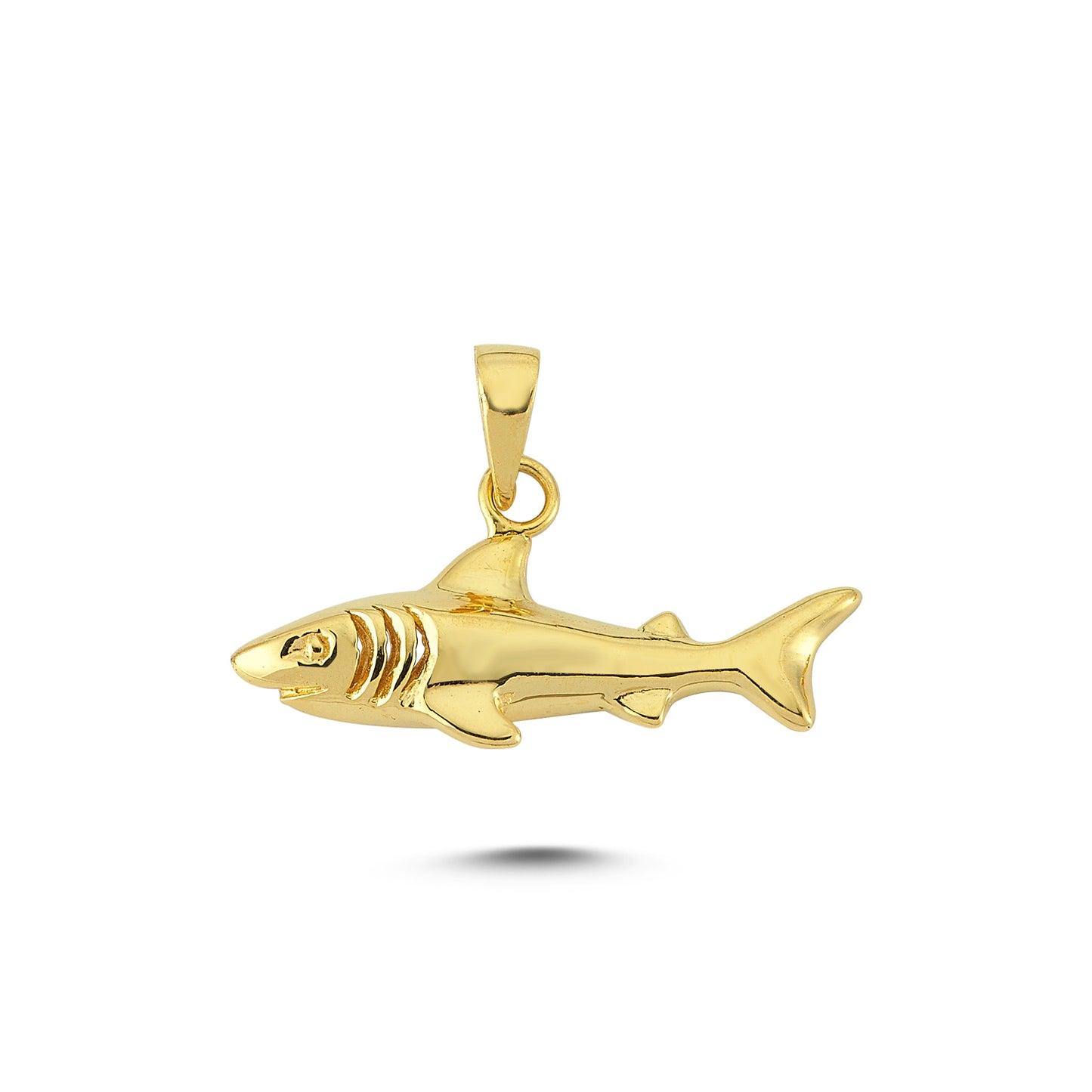 14K Gold Fish Animal Charm Necklace