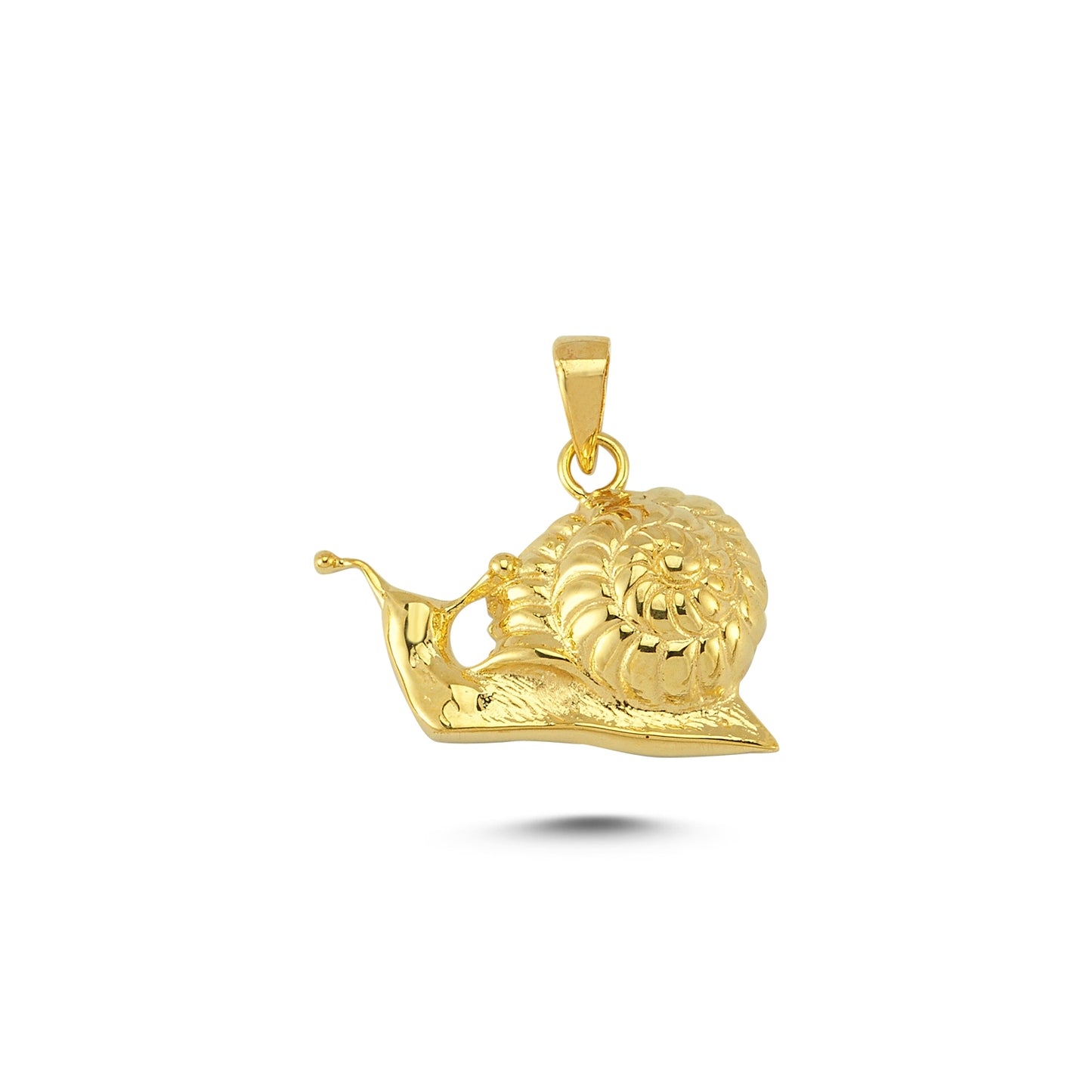 14K Gold Snail Animal Charm Necklace