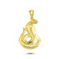 14K Gold Cobra Snake Animal Charm Necklace