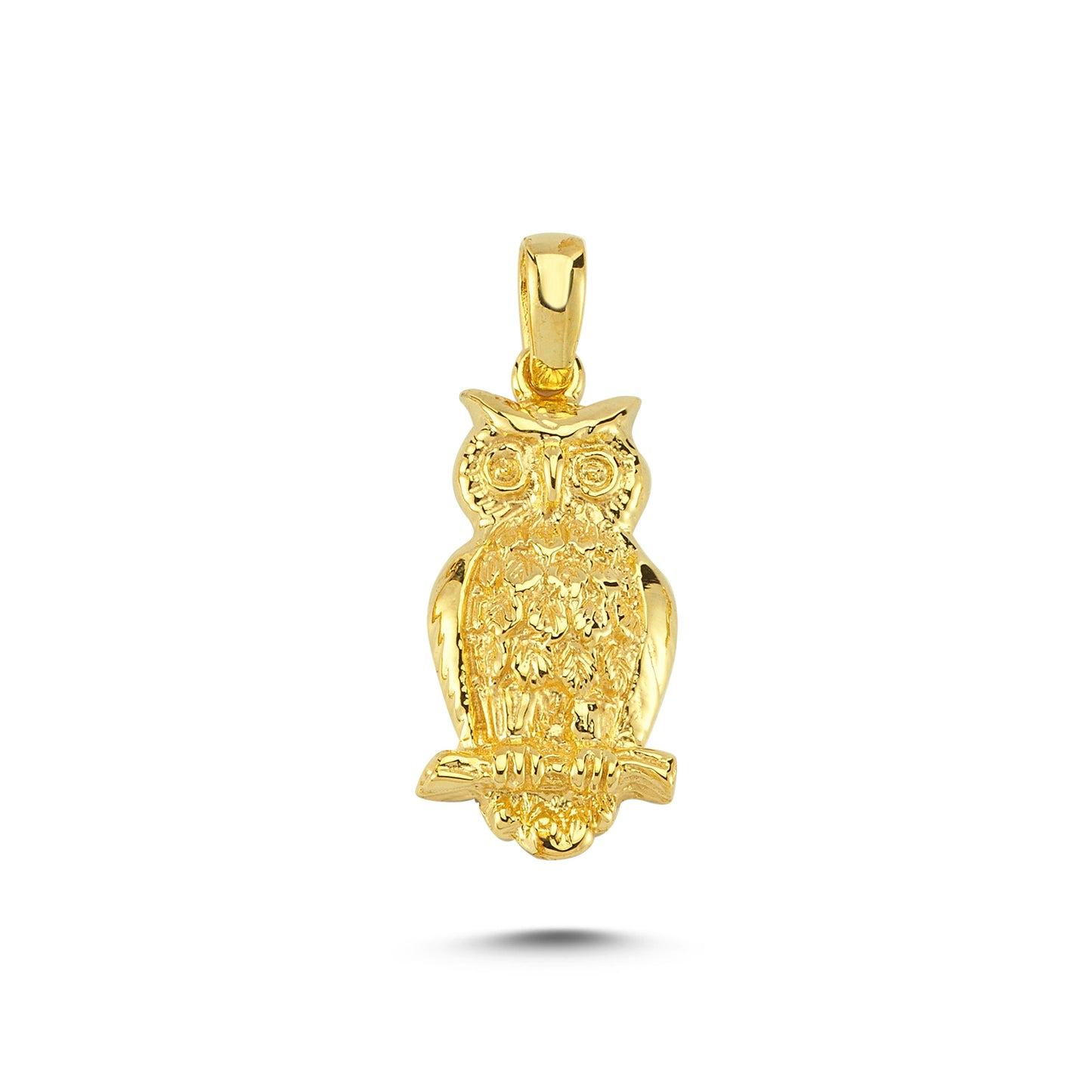 14K Gold Pigeon Letter Animal Charm Necklace