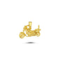 14K Gold Motorcycle Charm Necklace