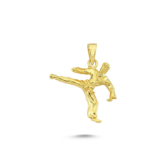 14K Gold Karate Charm Necklace