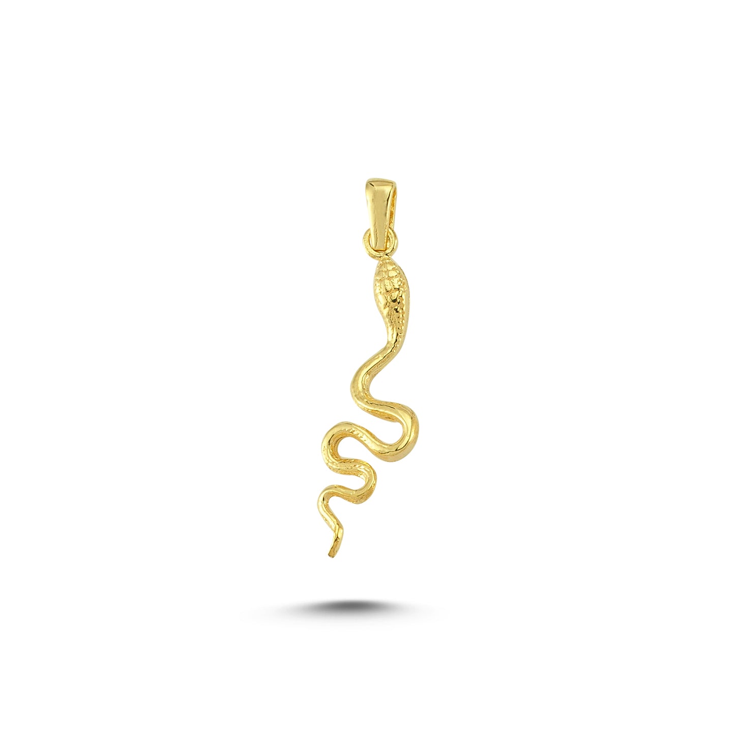 14K Gold Snake Animal Charm Necklace