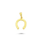 14K Gold Horseshoe Charm Necklace