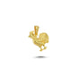 14K Gold Rooster Animal Charm Necklace