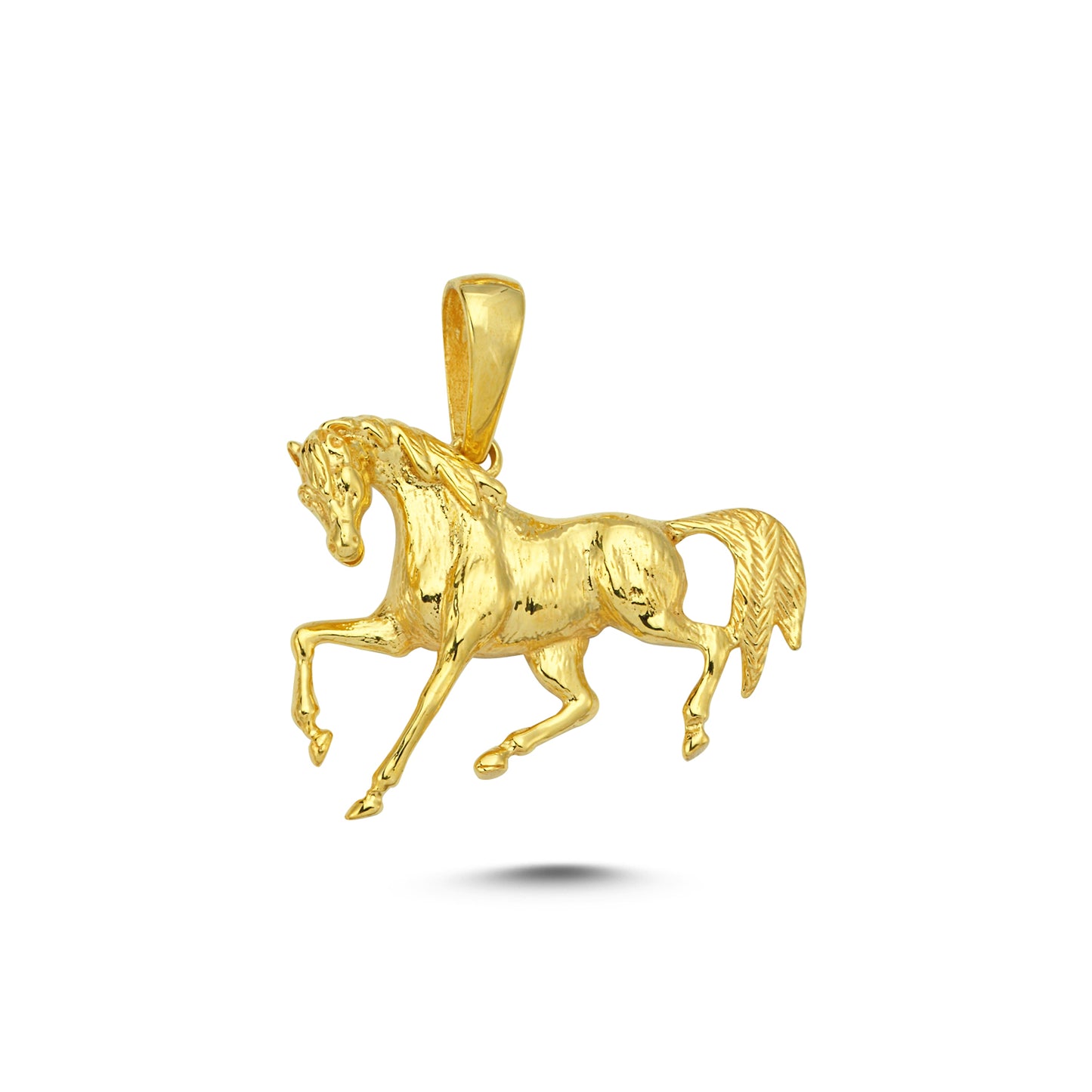 14K Gold Horse Animal Charm Necklace