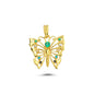 14K Gold Butterfly Animal Charm Necklace