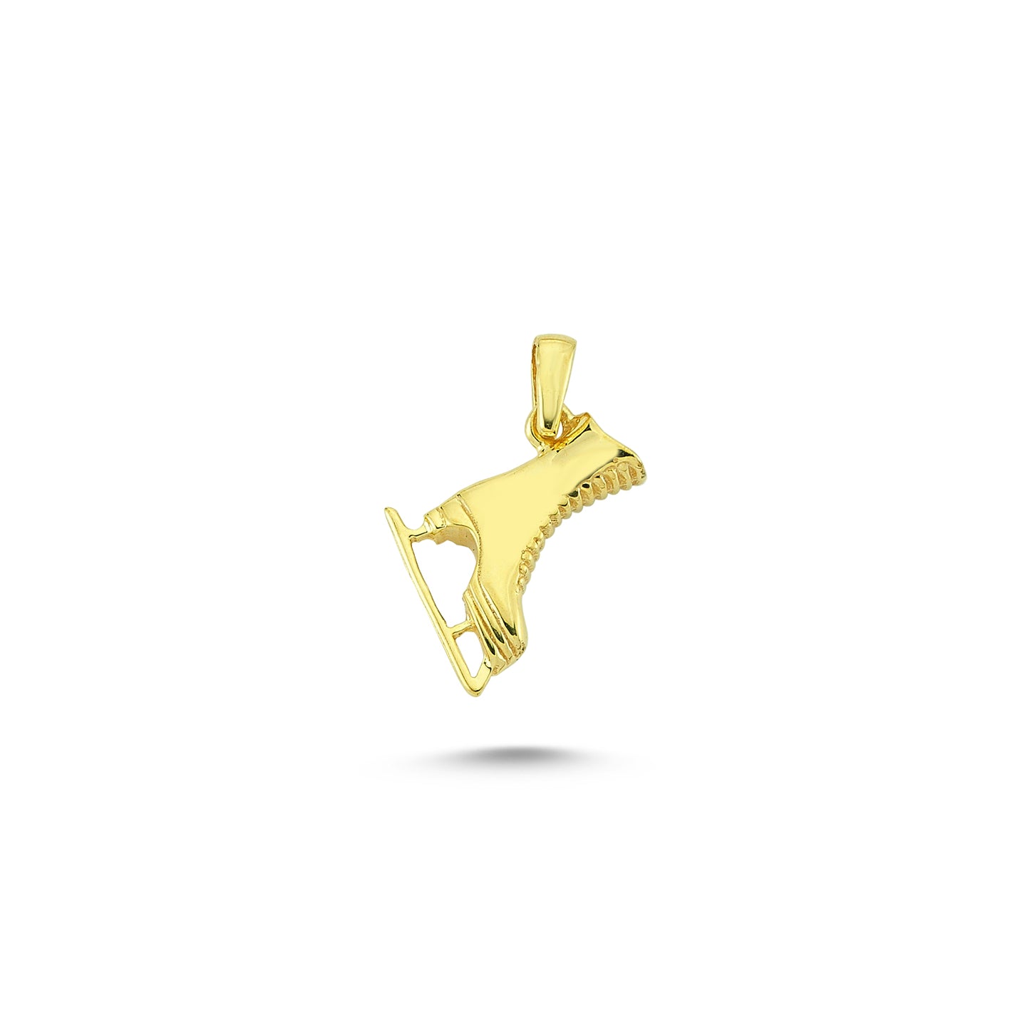 14K Gold Ice Skating Shoes Charm Necklace