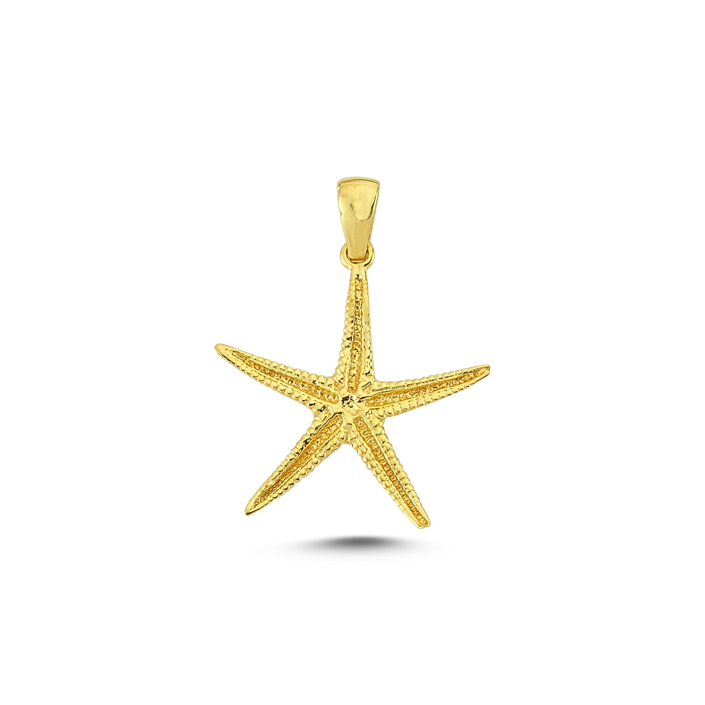 14K Gold Starfish Animal Charm Necklace