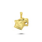 14K Gold Panther Head Animal Charm Necklace