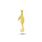 14K Gold Seahorse  Animal Charm Necklace