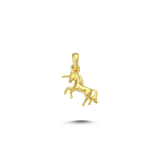 14K Gold Unicorn Animal Charm Necklace