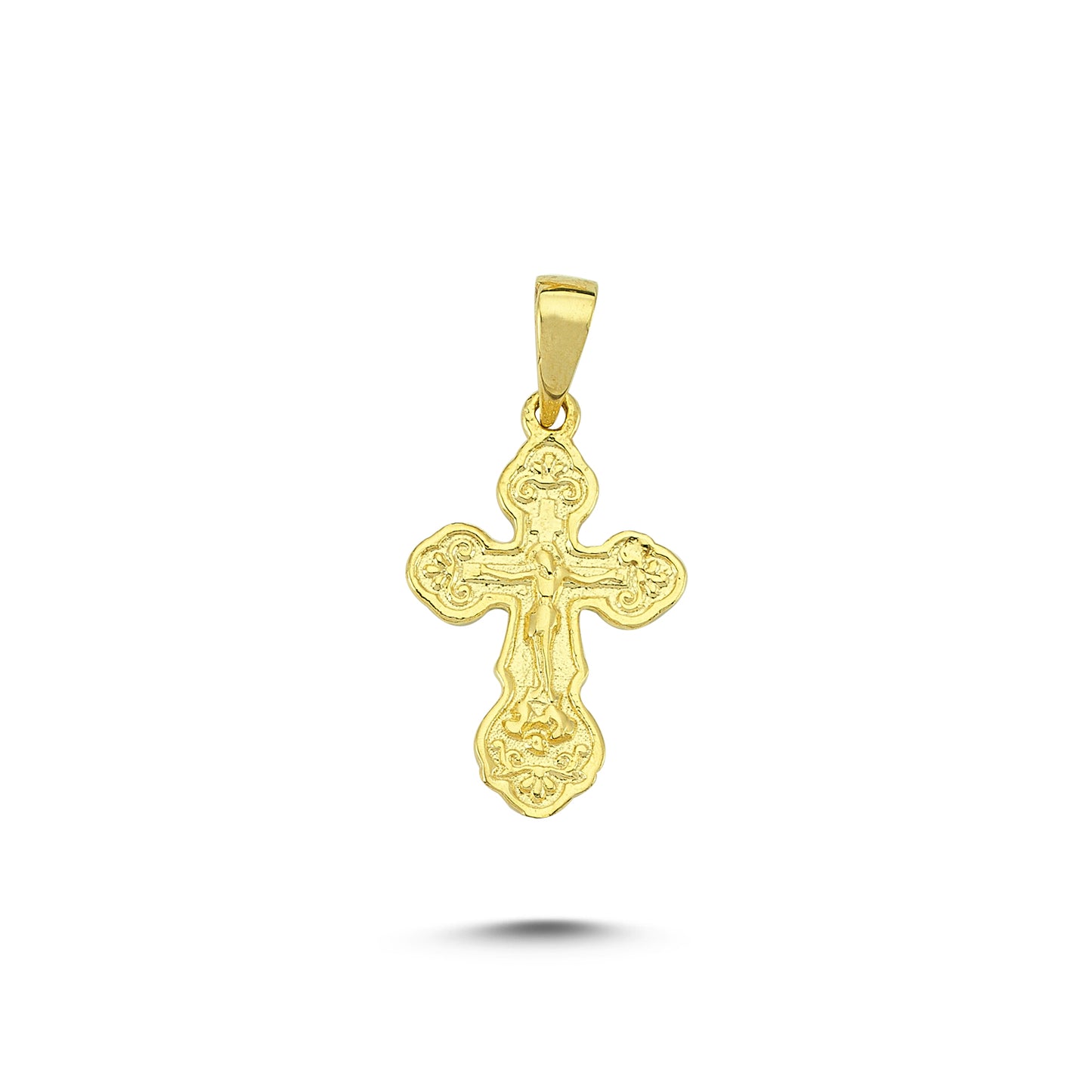 14K Gold Cross Charm Necklace