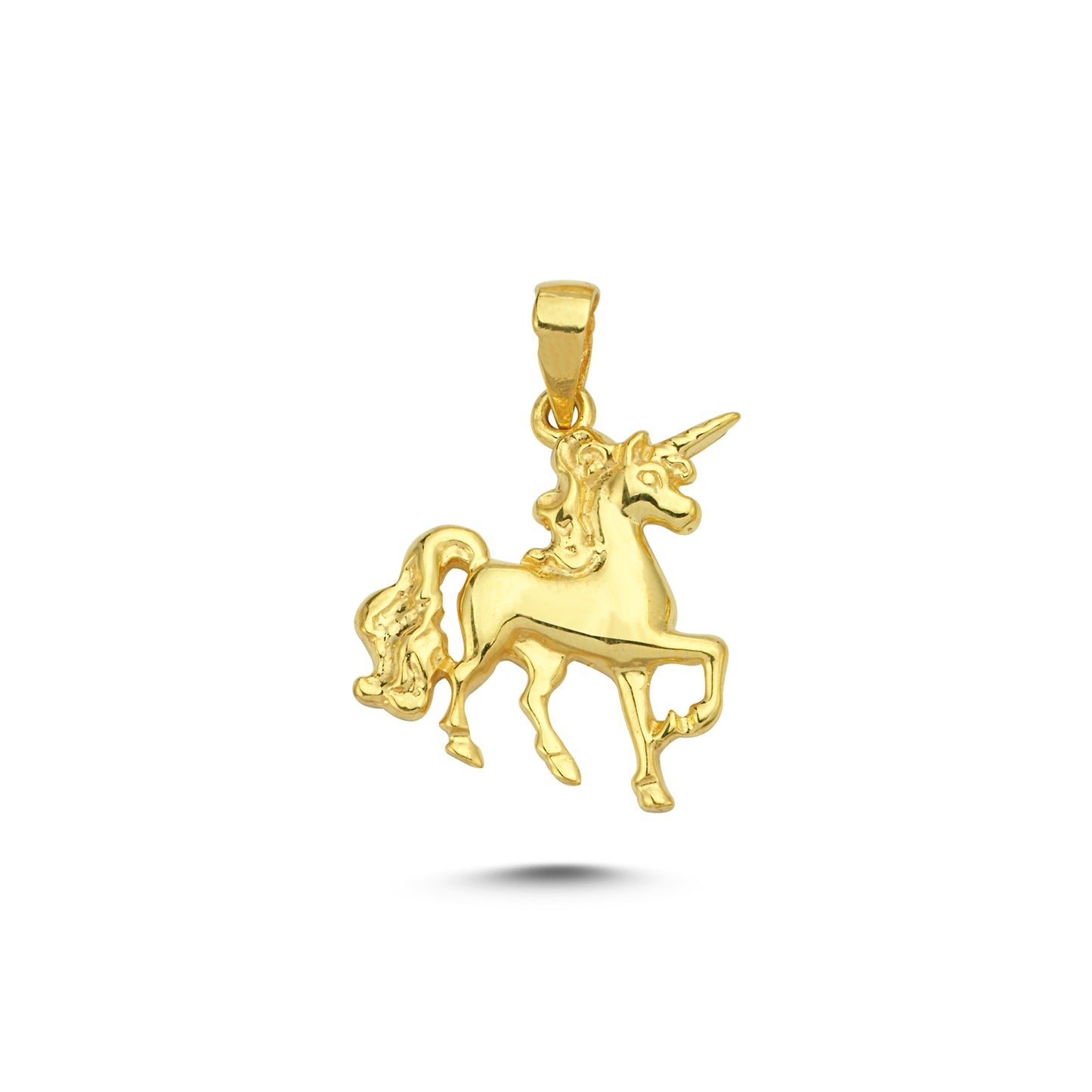 14K Gold Unicorn Animal Charm Necklace