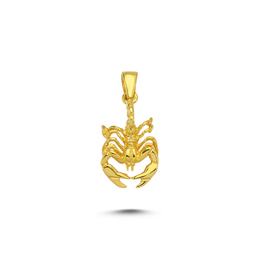 14K Gold Scorpion Animal Charm Necklace