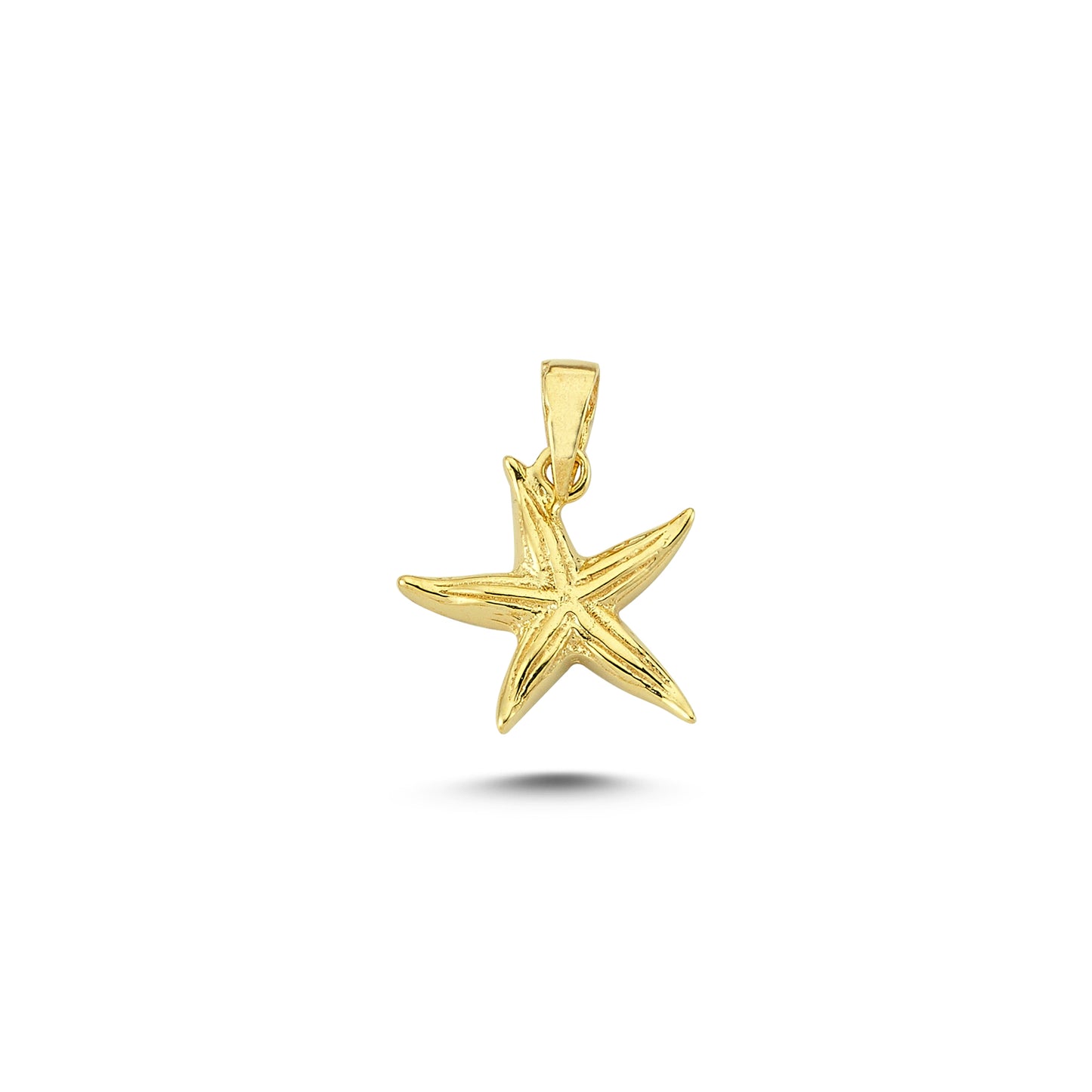 14K Gold Starfish Animal Charm Necklace