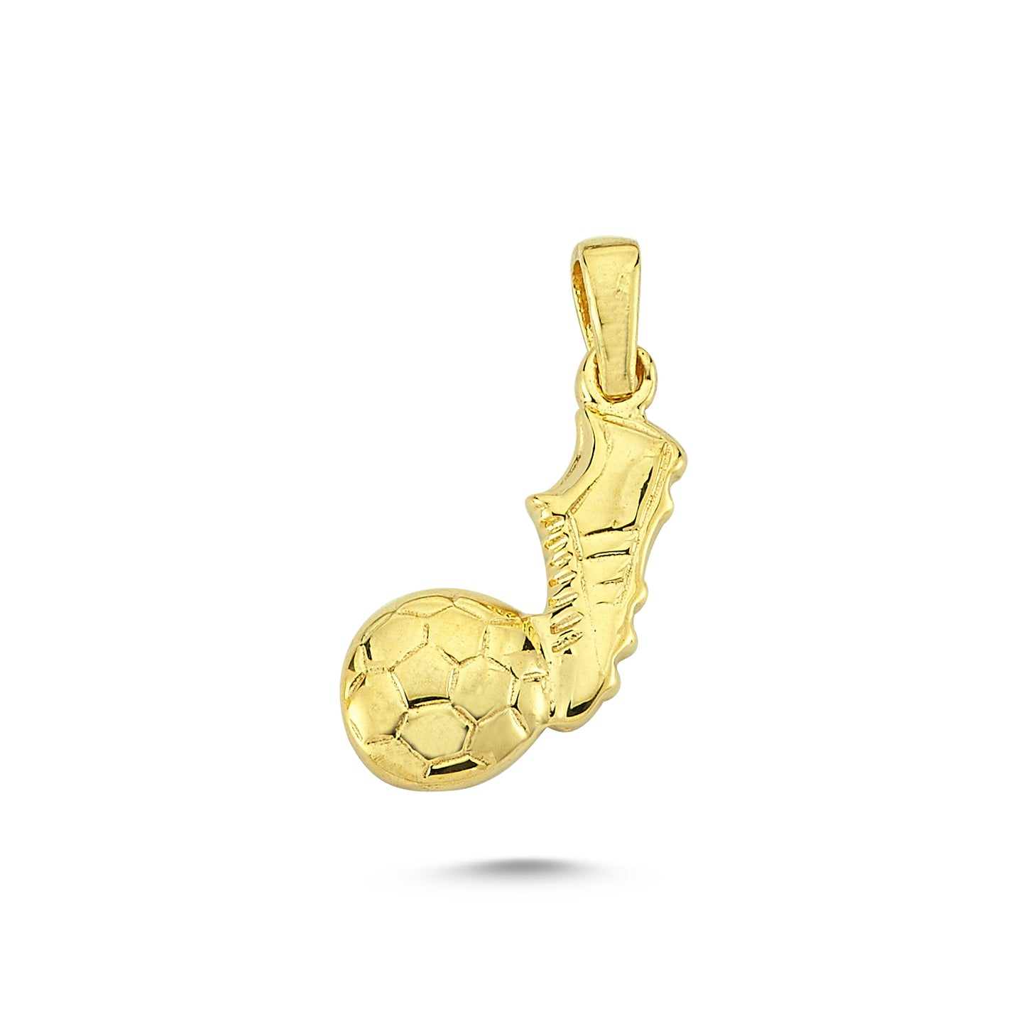 14K Gold Soccer Ball and Shoe Charm Necklace