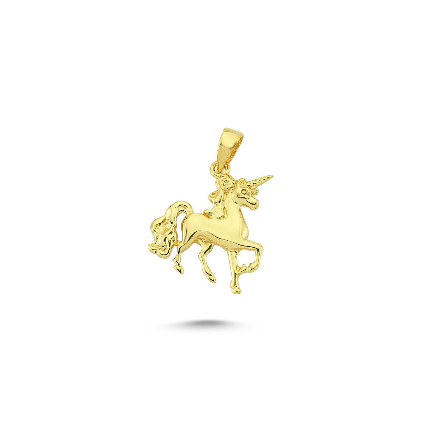 14K Gold Unicorn Animal Charm Necklace