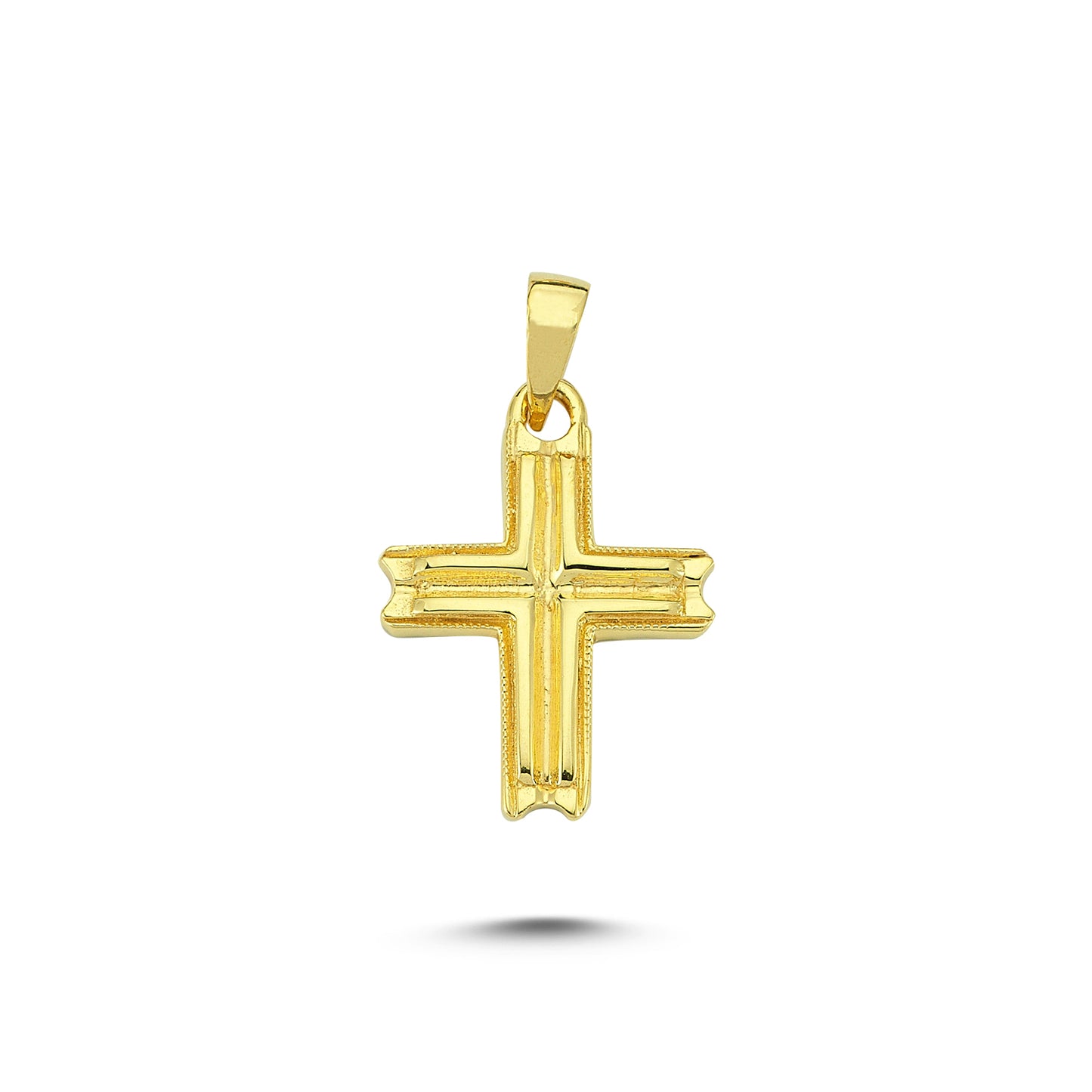 14K Gold Cross Charm Necklace