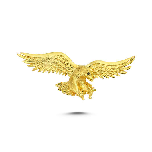 14K Gold Eagle Animal Charm Necklace