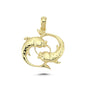 14K Gold Pisces Charm Necklace