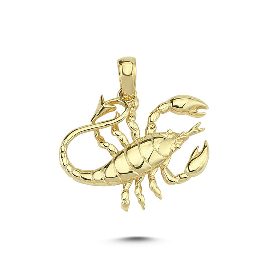 14K Gold Scorpio Charm Necklace