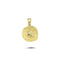 14K Gold Leo Zodiac Coin Charm Necklace