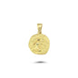 14K Gold Virgo Zodiac Coin Charm Necklace