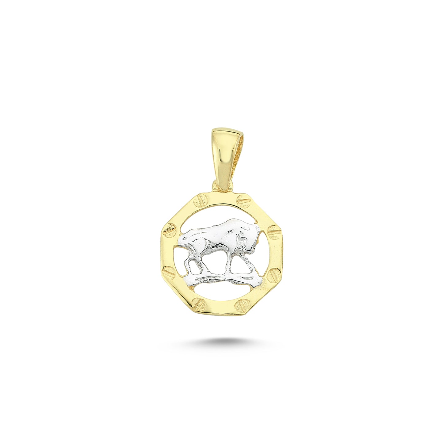 14K Gold Taurus Charm Necklace